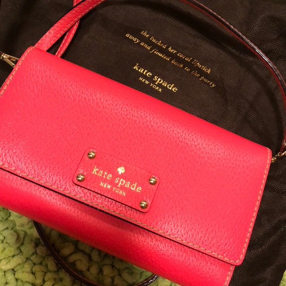 kate spade Handbags - Kate Spade Purse 🆕 Hot Pink Leather